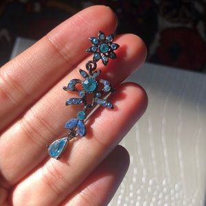 Blue Jeweled Earrings